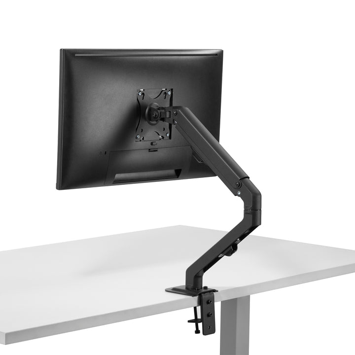 Maclean MC-906 1-komorový držák monitoru s plynovou pružinou 17-27'' stolní držák rameno monitoru otočné naklápěcí otočné VESA 75x75 100x100 do 7 kg