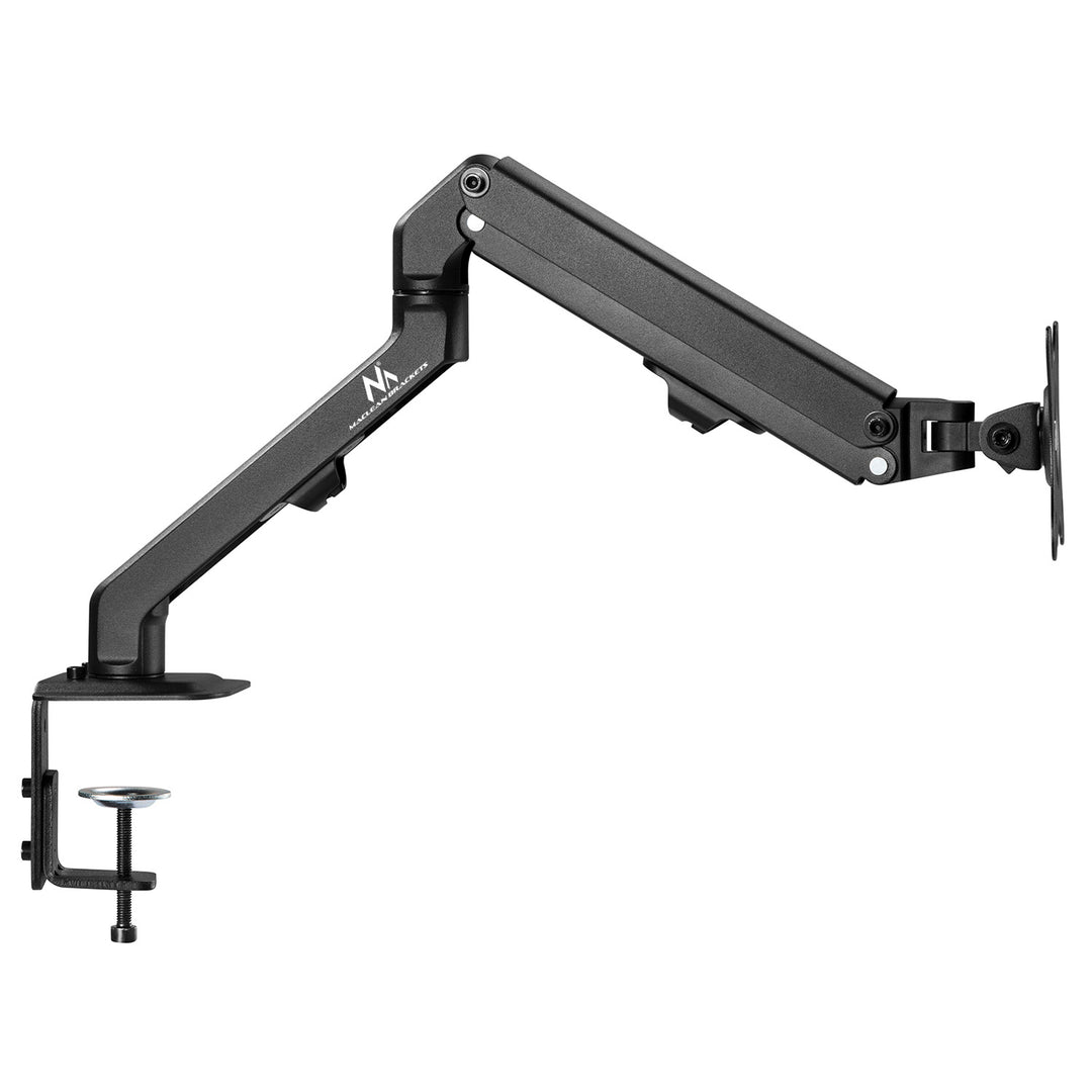 Maclean MC-906 1-komorový držák monitoru s plynovou pružinou 17-27'' stolní držák rameno monitoru otočné naklápěcí otočné VESA 75x75 100x100 do 7 kg