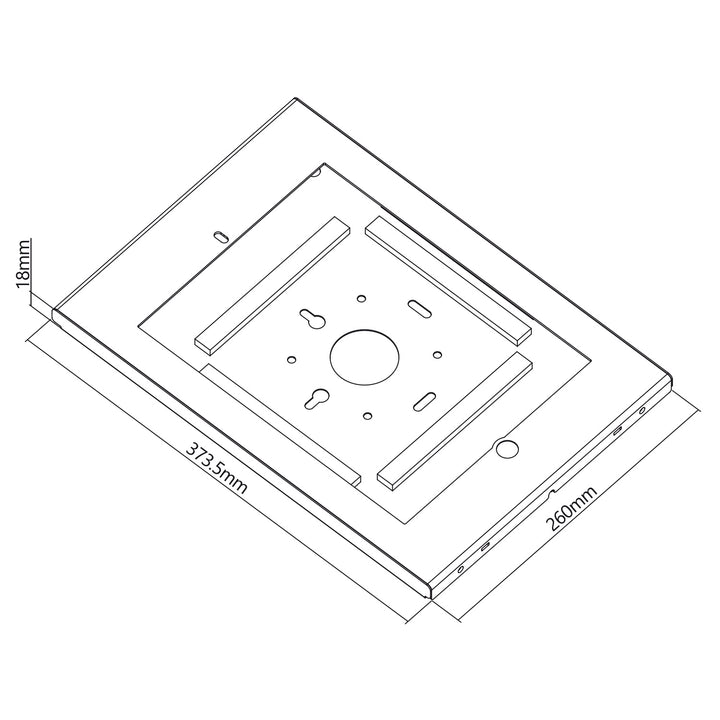 Maclean MC-907W Držák tabletu na zeď s ochranou proti krádeži 12,9" iPad Pro VESA 75 x 75