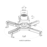 Maclean MC-913 Univerzální držák projektoru ocelový naklápěcí otočný 35 kg