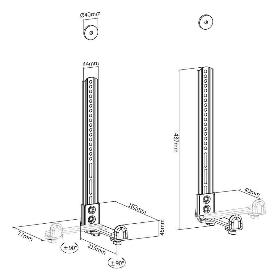 Univerzální držák soundbaru do 15 kg Maclean MC-914 pro montáž pod televizor