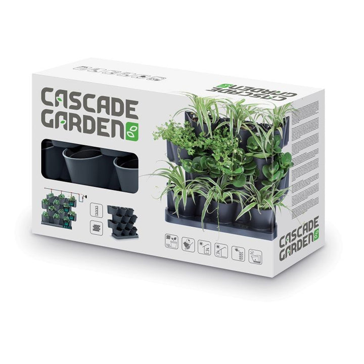 Vertikálně stojící květináče Prosperplast Cascade Garden - antracit