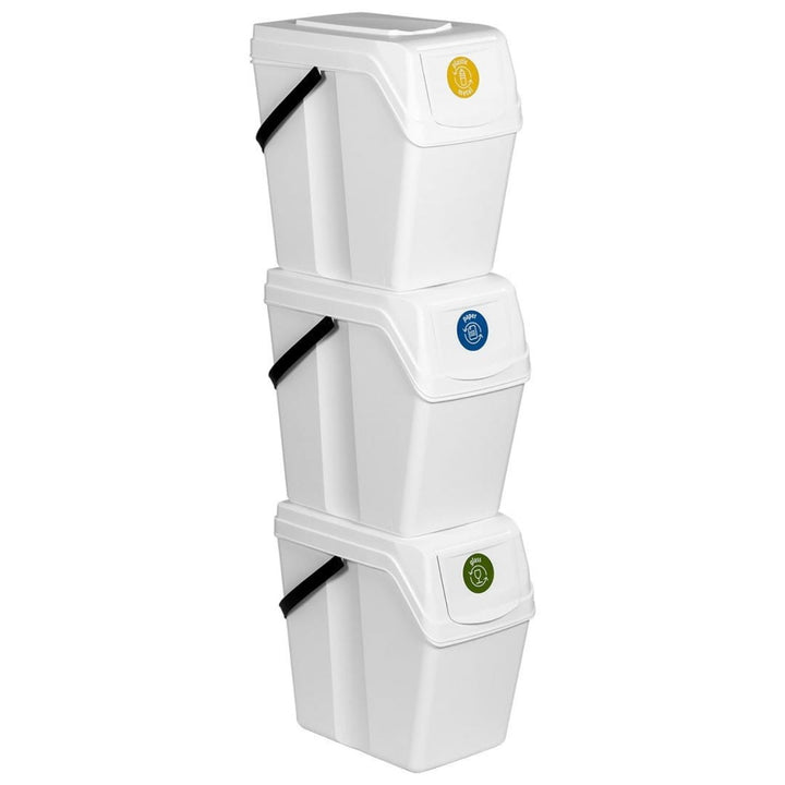 Sada 3 segregačních košů 3x25L Sortibox ISWB25S3-S449 - bílá