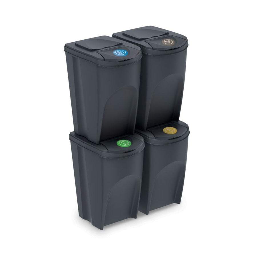 Sada segregačních košů 4x35L Sortibox IKWB35S4-S433 - antracit