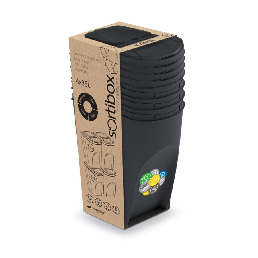 Sada segregačních košů 4x35L Sortibox IKWB35S4-S433 - antracit