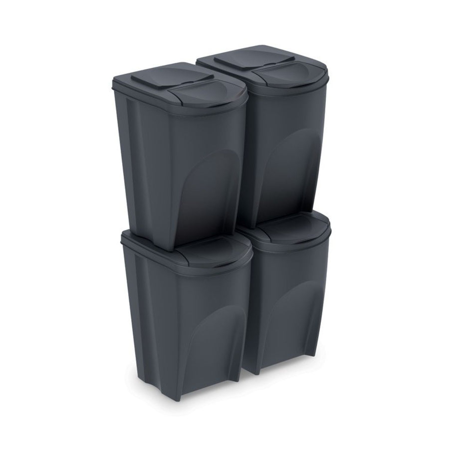Sada segregačních košů 4x35L Sortibox IKWB35S4-S433 - antracit