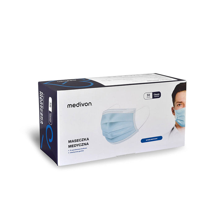 Lékařská antivirová chirurgická maska Medivon MDV-4420 typ II, 3vrstvá, 50 ks