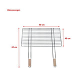 Grilovací rošt 68x40cm se 2 dřevěnými úchyty Master Grill MG254