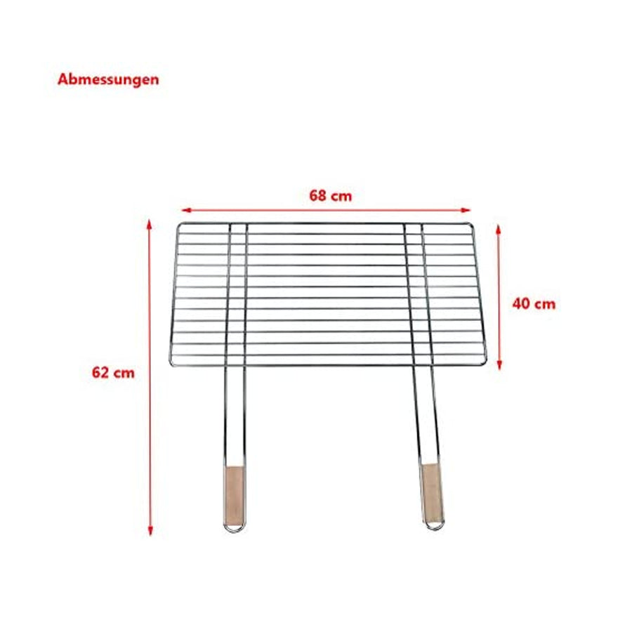 Grilovací rošt 68x40cm se 2 dřevěnými úchyty Master Grill MG254