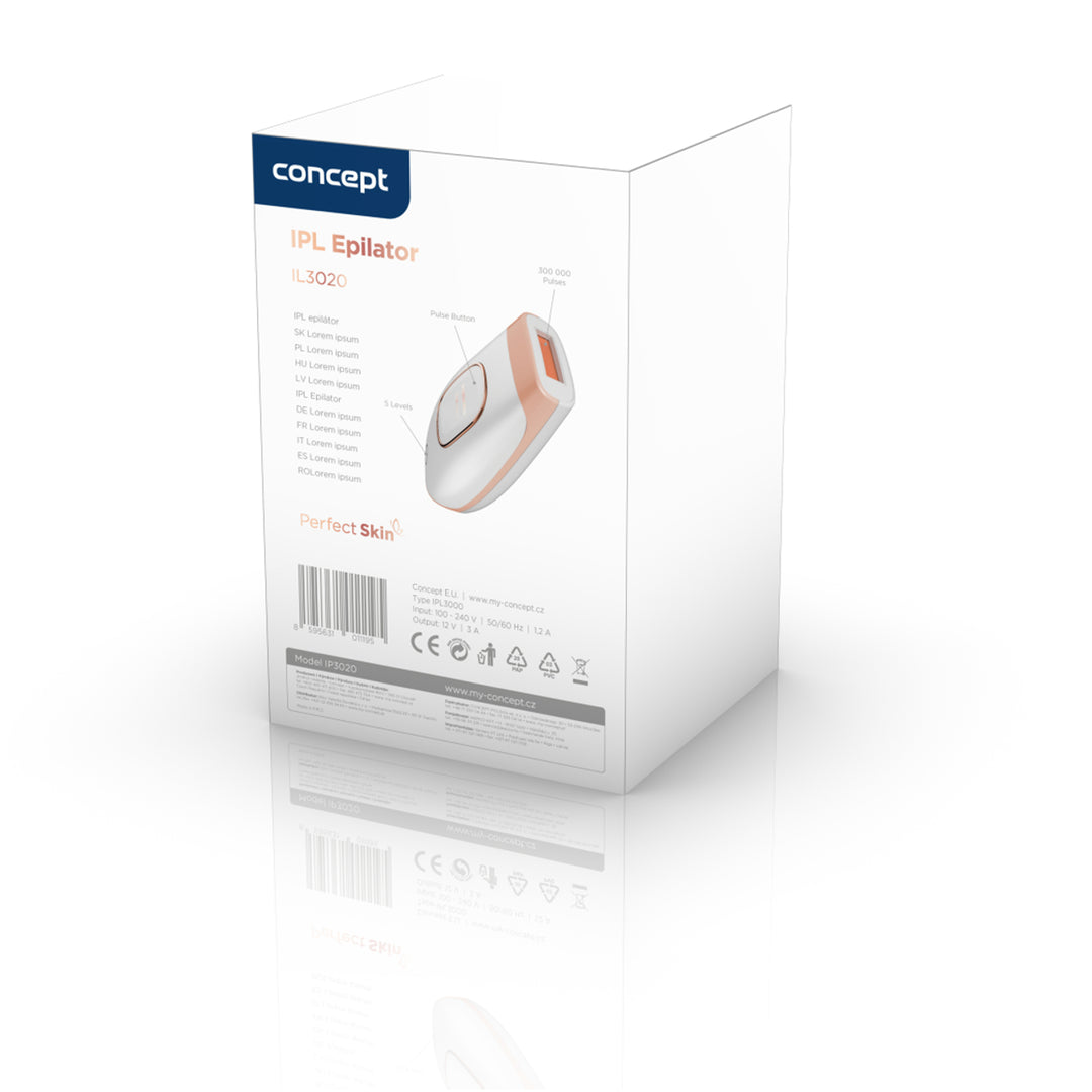 Concept Perfect Skin IPL epilátor 2 režimy 5 úrovní intenzity IL3000