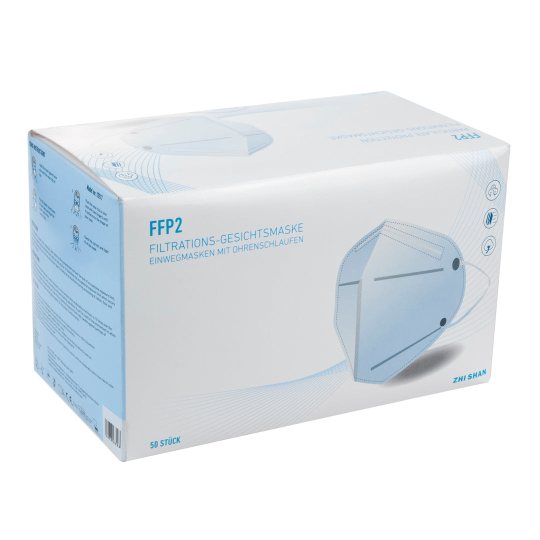 Sada 50 bílých masek filtrů FFP2