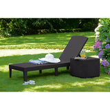Jaipur Sun Lounger nastavitelné zahradní lehátko - hnědé