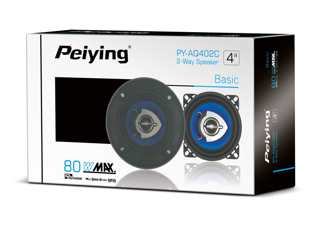 Reproduktory do auta PY-AQ402C 10cm 80W Peiingové mřížky