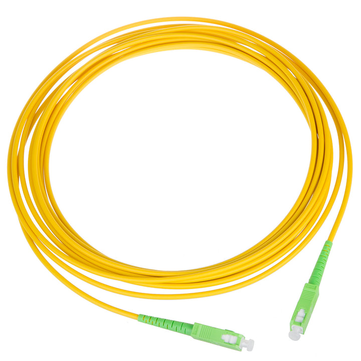 Optický kabel SC/APC na SC/APC propojovací kabel simplexní jednovidový optický kabel propojovací kabel žlutý/zelený (1m)