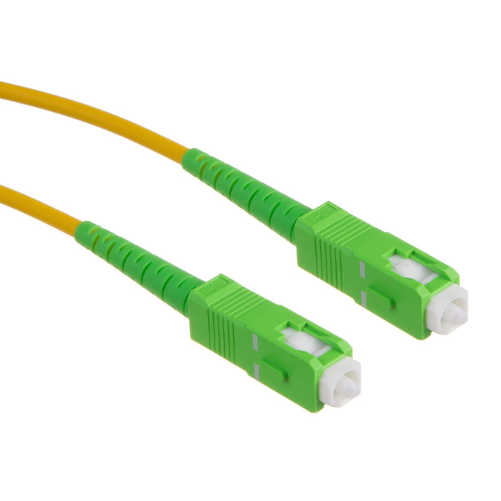 Optický kabel SC/APC na SC/APC propojovací kabel simplexní jednovidový optický kabel propojovací kabel žlutý/zelený (1m)