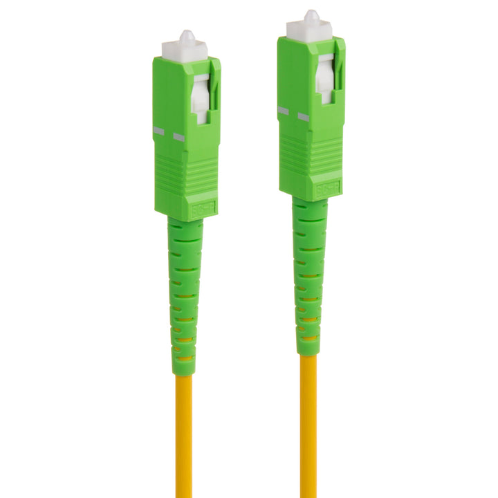 Optický kabel SC/APC na SC/APC propojovací kabel simplexní jednovidový optický kabel propojovací kabel žlutý/zelený (1m)