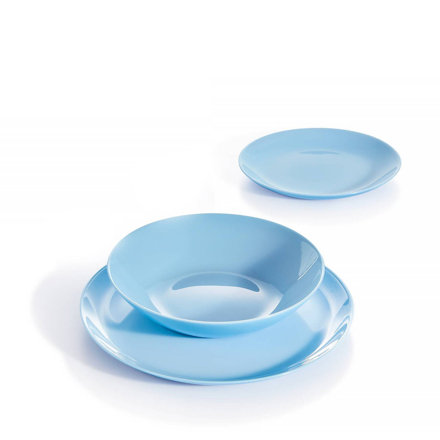 Jídelní souprava LUMINARC Diwali Light Blue 18 ks, pro 6 osob