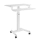 Mobilní pracovní stanice s nastavitelnou výškou a dvojitou plošinou Ergo Office, pro práci vestoje, bílá max. 8 kg, max. výška 1200 mm, ER-444 W