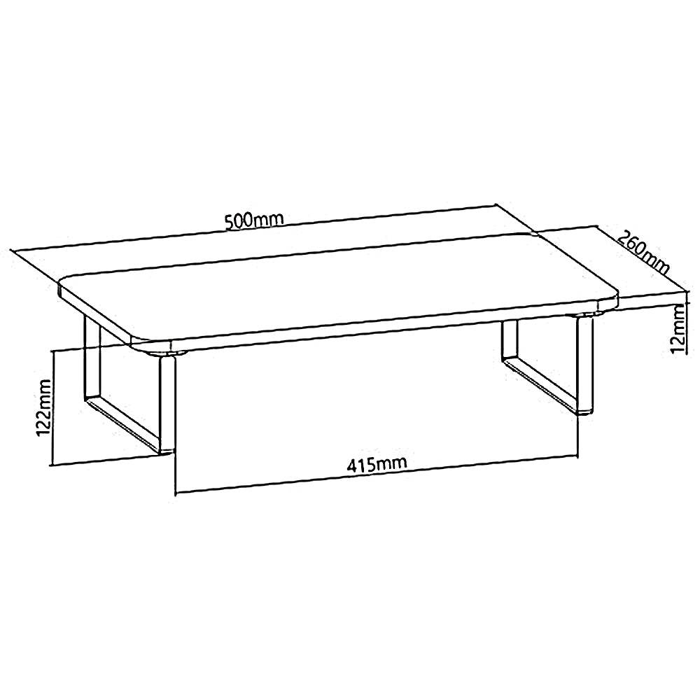 Stojan na monitor/notebook Maclean, max. 20 kg, (500x260x122 mm), MC-933