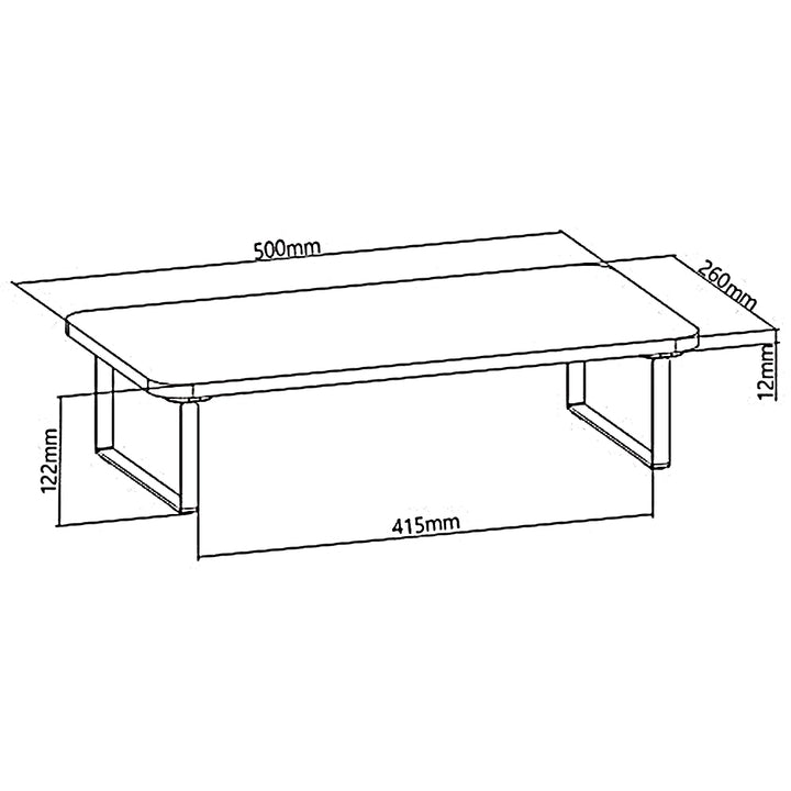 Stojan na monitor/notebook Maclean, max. 20 kg, (500x260x122 mm), MC-933