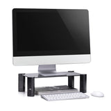 Stojan na notebook / monitor Maclean, max. 20 kg, tvrzené sklo, (429x269x127 mm), MC-934