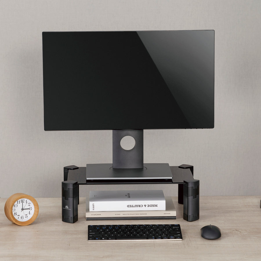 Stojan na notebook / monitor Maclean, max. 20 kg, tvrzené sklo, (429x269x127 mm), MC-934
