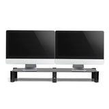 Stojan pro dva monitory - dvojitý Maclean, max. 20 kg, tvrzené sklo, (1029x285x127 mm), MC-936