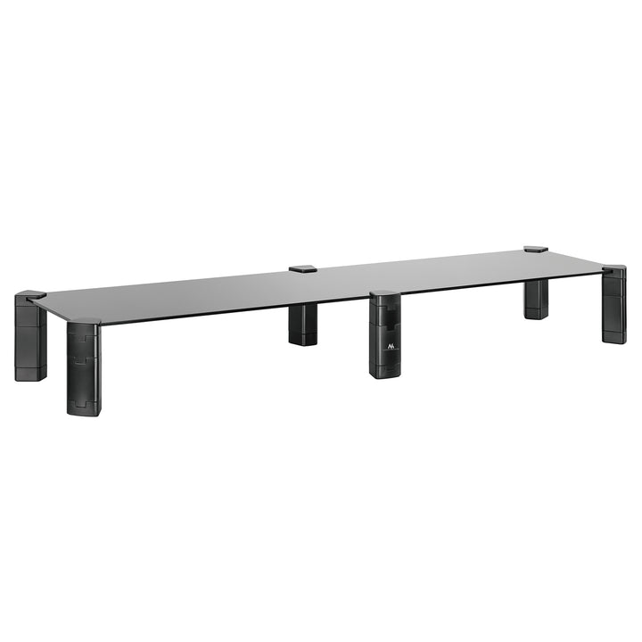 Stojan pro dva monitory - dvojitý Maclean, max. 20 kg, tvrzené sklo, (1029x285x127 mm), MC-936