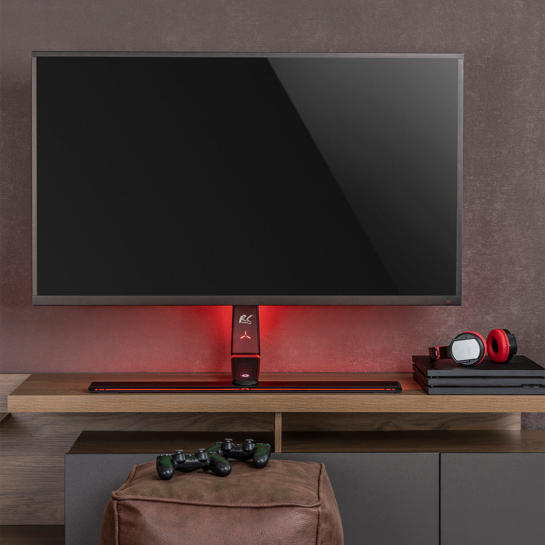 Stojan pro herní monitor NanoRS, výškově nastavitelný, RGB LED, 32-55", max. VESA 400x400, max. 40 kg, RS167