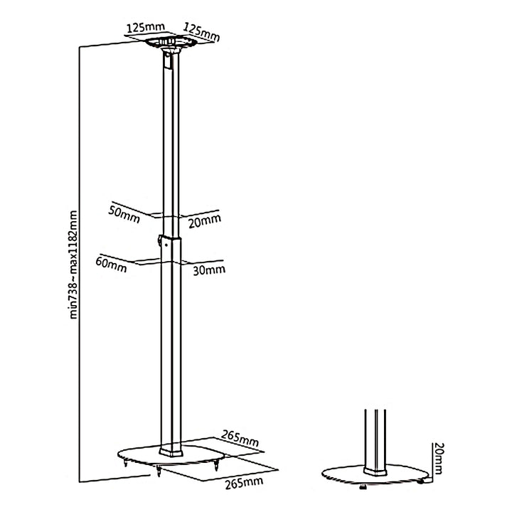 Stojan na reproduktory Maclean, Sonos® One,Sonos® One SL, max. 10 kg, MC-940