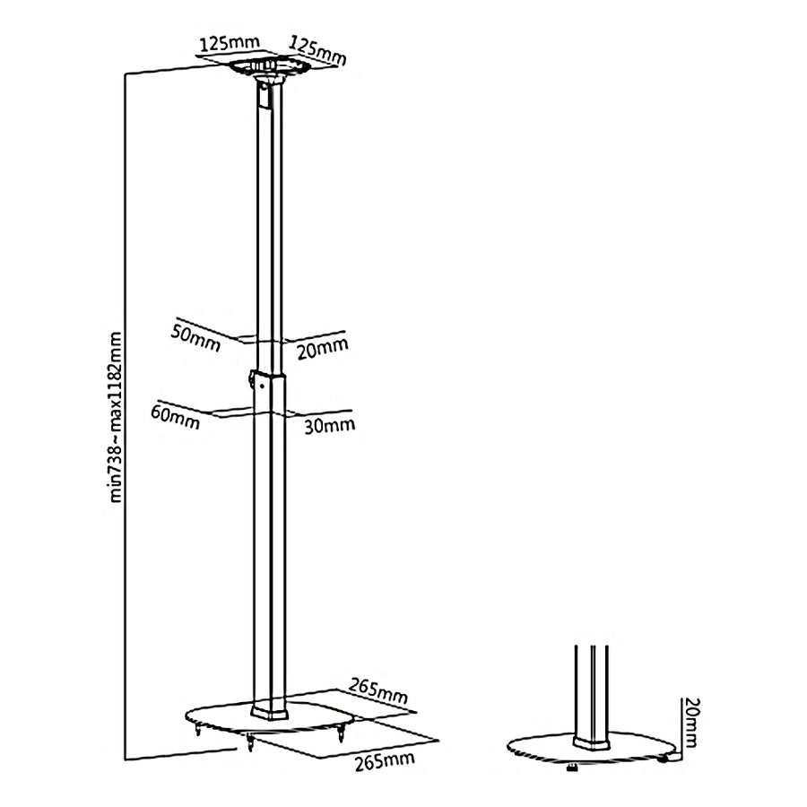 Stojan na reproduktory Maclean, Sonos® One,Sonos® One SL, max. 10 kg, MC-940