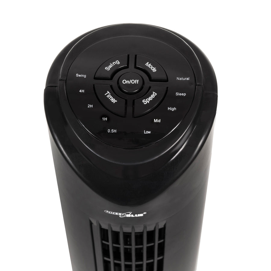 Sloupový ventilátor s dálkovým ovládáním, 3 režimy, 3 rychlosti, 80° oscilace, 45 W, časovač, výška 82 cm GB645