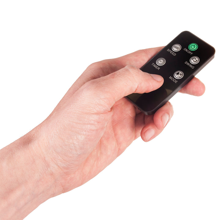 Sloupový ventilátor s dálkovým ovládáním, 3 režimy, 3 rychlosti, 80° oscilace, 45 W, časovač, výška 82 cm GB645