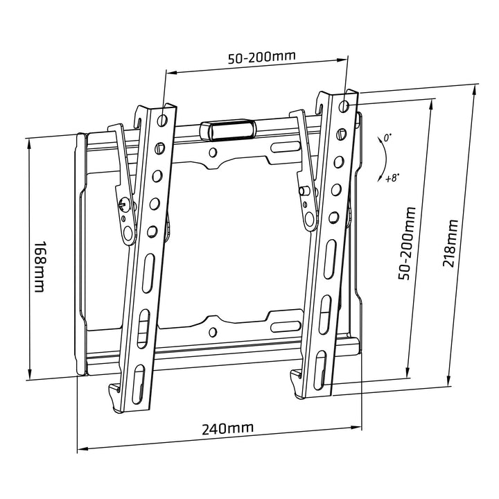 Maclean MC-942 Držák na TV, max. VESA 200x200, 13-42", do 25 kg, černý