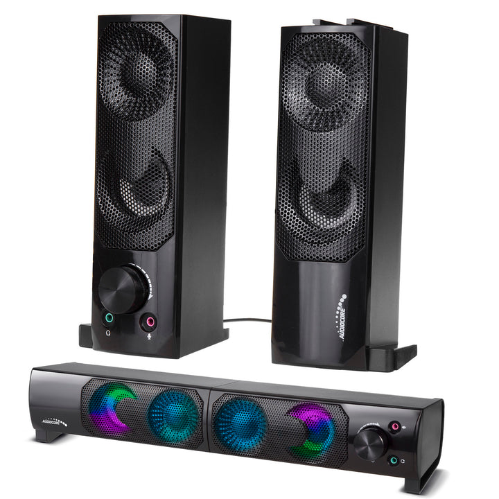 Audiocore AC955 3Wx2 počítačový soundbar, LED, USB 5v, line-in