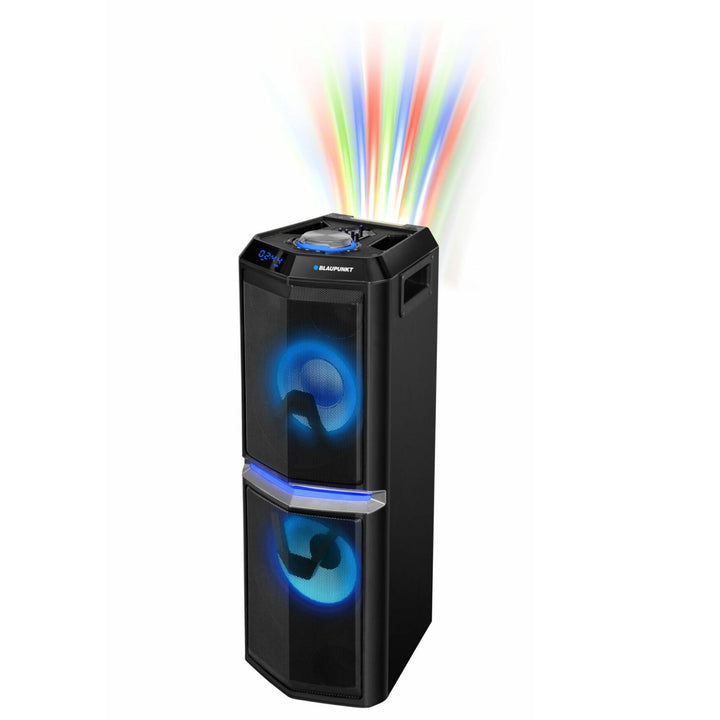 Párty reproduktor Bluetooth bezdrátový 90W RMS Dálkové ovládání Funkce Karaoke Disco Osvětlení AUX EVERPOL PS10DB