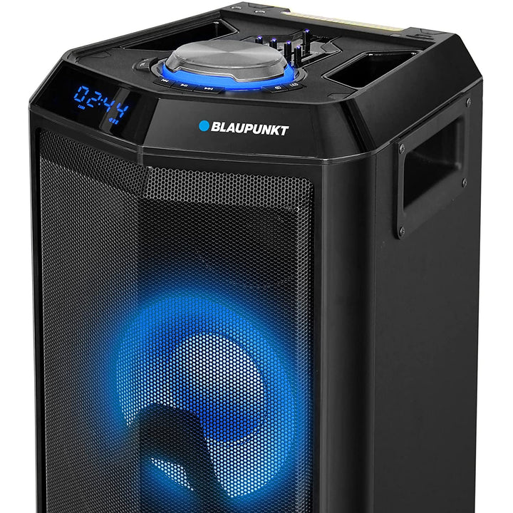 Párty reproduktor Bluetooth bezdrátový 90W RMS Dálkové ovládání Funkce Karaoke Disco Osvětlení AUX EVERPOL PS10DB