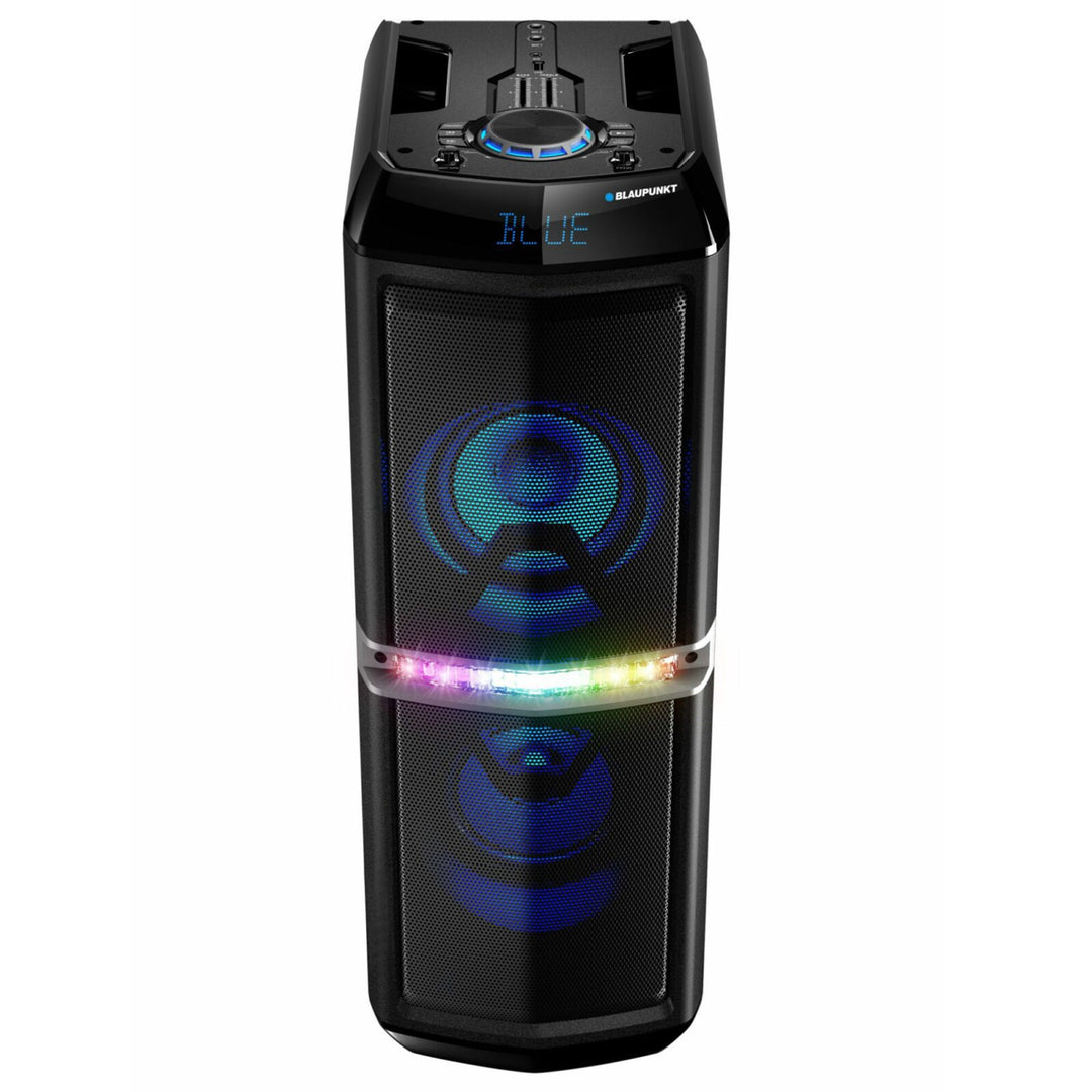 Párty reproduktor Bluetooth Bezdrátový 2 x 30W RMS Dálkové ovládání Funkce karaoke Osvětlení diskotéky EVERPOL PS05.2DB