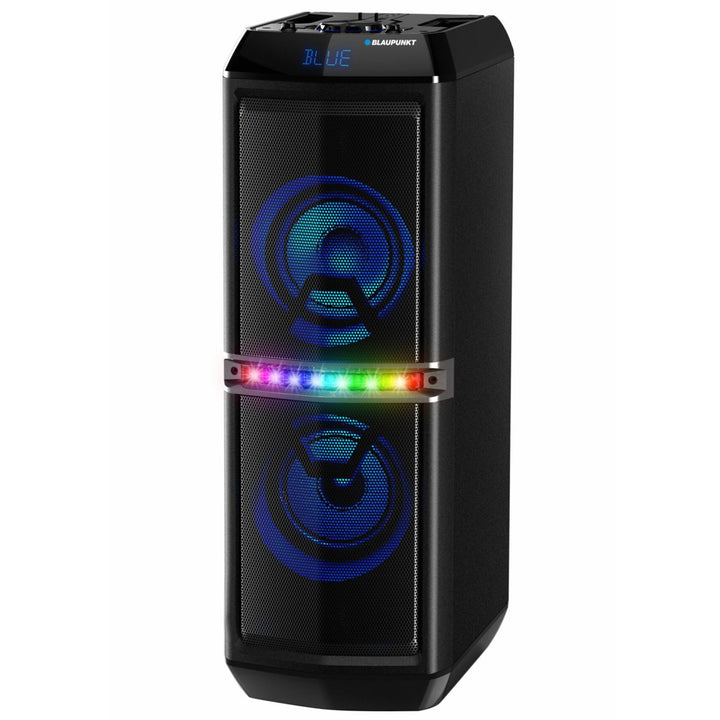 Párty reproduktor Bluetooth Bezdrátový 2 x 30W RMS Dálkové ovládání Funkce karaoke Osvětlení diskotéky EVERPOL PS05.2DB