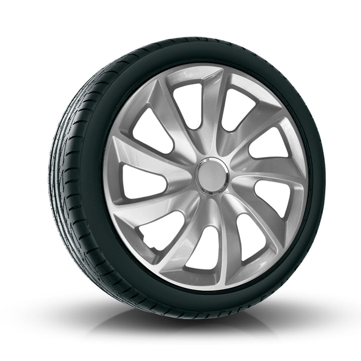 Poklice na kola 13" Stig NRM, stříbrné, 4 ks OPEL FORD CITROEN AUDI VW