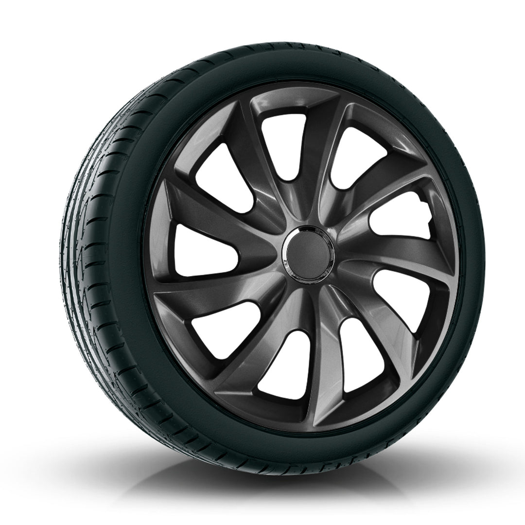 Poklice na kola 13" Stig NRM, grafit, 4 ks RENAULT OPEL FORD CITROEN MERCEDES