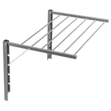Nástěnný koupelnový sušák na prádlo ABJ Majka (90 cm, stříbrný)