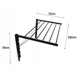 Nástěnný koupelnový sušák na prádlo ABJ Majka (100 cm, stříbrný)