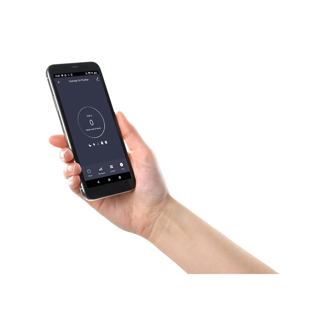 CONCEPT Čistička vzduchu Perfect Air SMART CA2000 320 m3/h 7stupňová filtrace Prachový filtr HEPA-13 Ionizátor Uhlíkový filtr 99,9 % Mobilní aplikace, černá