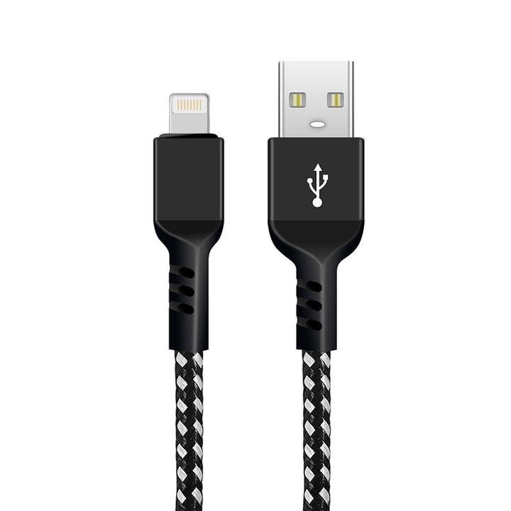 Kabel pro iPhone Maclean, pro iPhone, podpora rychlého nabíjení 2,4 A, přenos dat, 5 V/2,4 A, černý, délka 2 m, MCE481