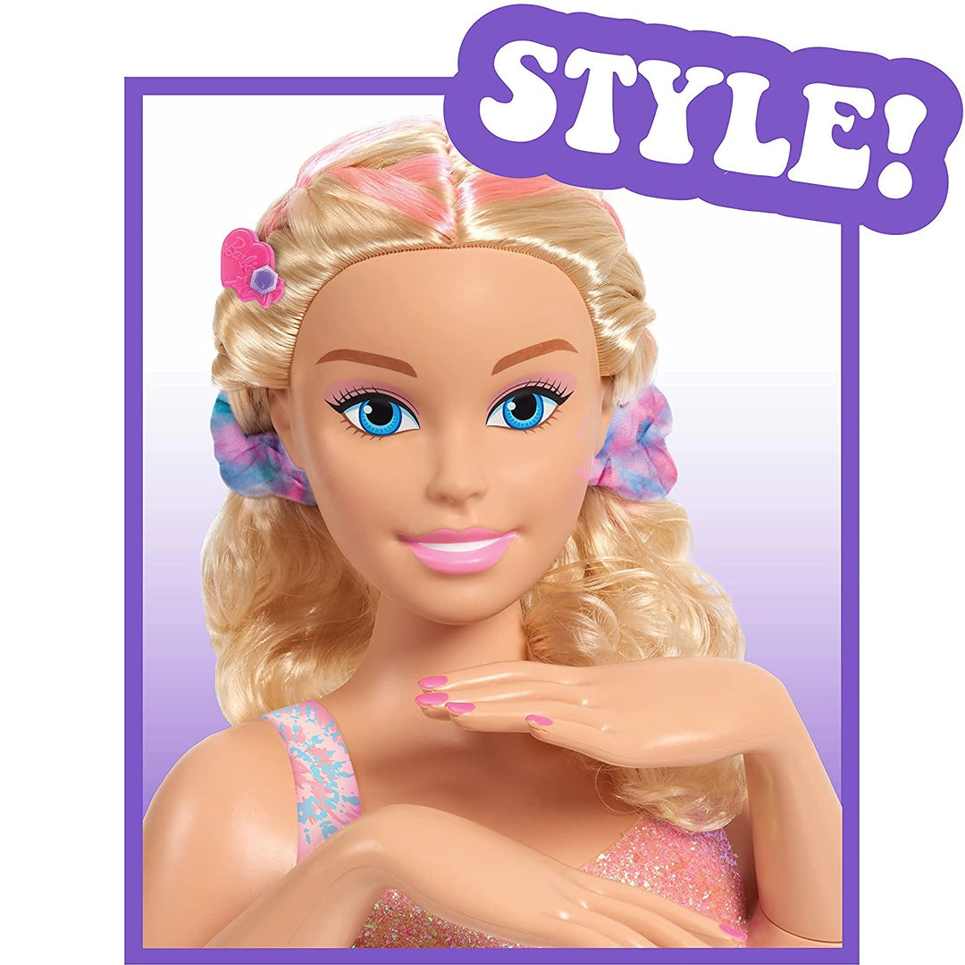 Just Play 63651 Barbie Stylingová hlava Tie-Dye Deluxe Sada 22 ks Blonde 2 netoxické barvy