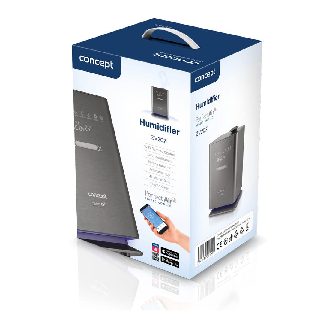 CONCEPT ZV2021 Zvlhčovač vzduchu Perfect Air Wifi Remote Aromatherapy Timer UV UVC LED Display