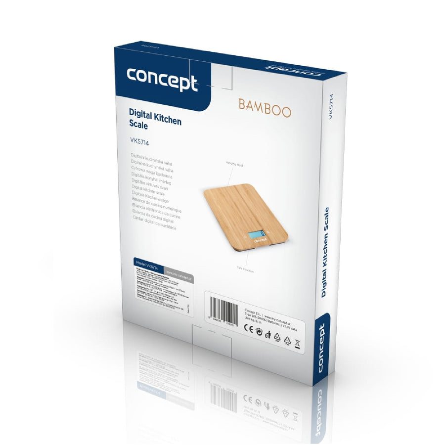 Digitální kuchyňská váha 15 kg concept bamboo vk5714 LCD