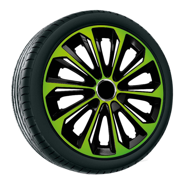 15'' NRM EXTRA STRONG GREEN BLACK zeleno-černé kryty kol 4 kusy