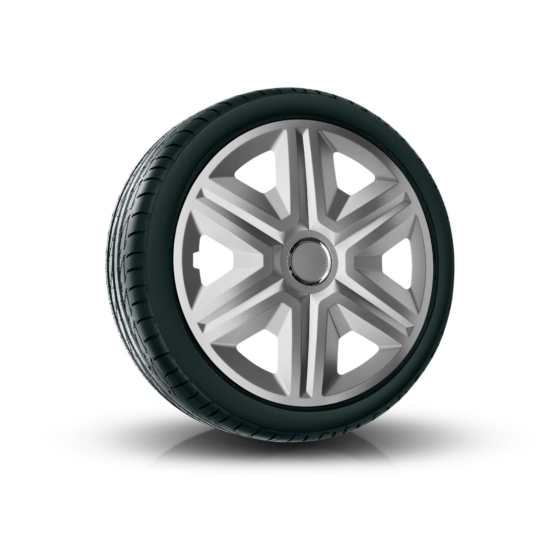 Disky NRM FAST Silver Sada 4 krytů kol 15" Stříbrný lak